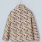 Camo Quilted Button Collar Long Sleeve Puffer Coat