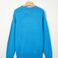 Western Embroidery Drop Shoulder Long Sleeve Pullover Sweater