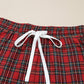 Christmas MERRY Graphic Top & Plaid Shorts Set
