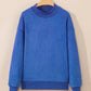 Solid Mock Neck Drop Shoulder Oversize Sweatshirt