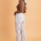 Floral Patchwork High Waist Wide Leg Jeans