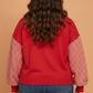 Plus Size Gingham Loose Fit Long Sleeve Sweatshirt