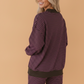 Stripe Ribbed Patchwork Mock Neck Pullover & Shorts Set