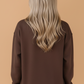 WWJD Embroidered Patchwork Mock Neck Sweatshirt