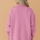 WWJD Embroidered Patchwork Mock Neck Sweatshirt