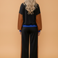 Colorblock Sweatshirt & Loose Pants Set