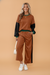 Colorblock Sweatshirt & Loose Pants Set