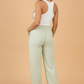 Gingham Exposed Seam Drawstring Elastic Waist Pants