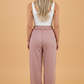 Gingham Exposed Seam Drawstring Elastic Waist Pants