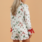 Christmas Bow Tie Ruffle Top & Short Pajama Set