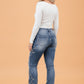 Western Embroidered High Waist Flare Jeans