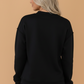 Solid Mock Neck Drop Shoulder Oversize Sweatshirt