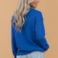 Solid Mock Neck Drop Shoulder Oversize Sweatshirt