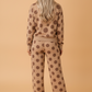 Polka Dot Long Sleeve Top & Drawstring Pants Set