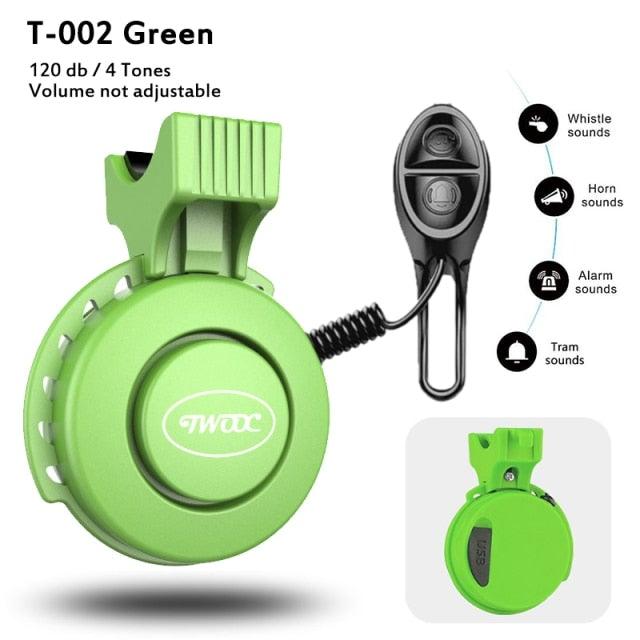USB Rechargeable Electric Bike Bell & Horn