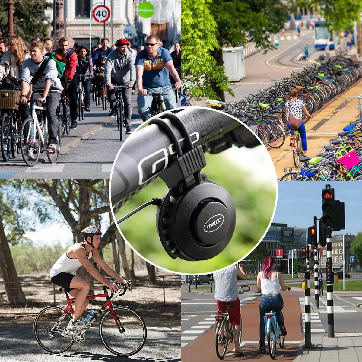 USB Rechargeable Electric Bike Bell & Horn