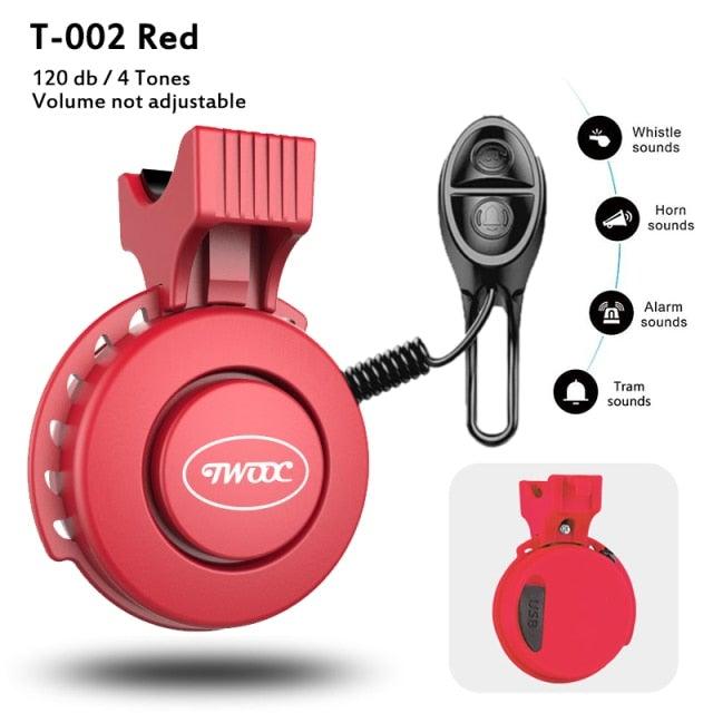 USB Rechargeable Electric Bike Bell & Horn