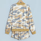 Camo Mock Neck Long Sleeve Top & Shorts Set