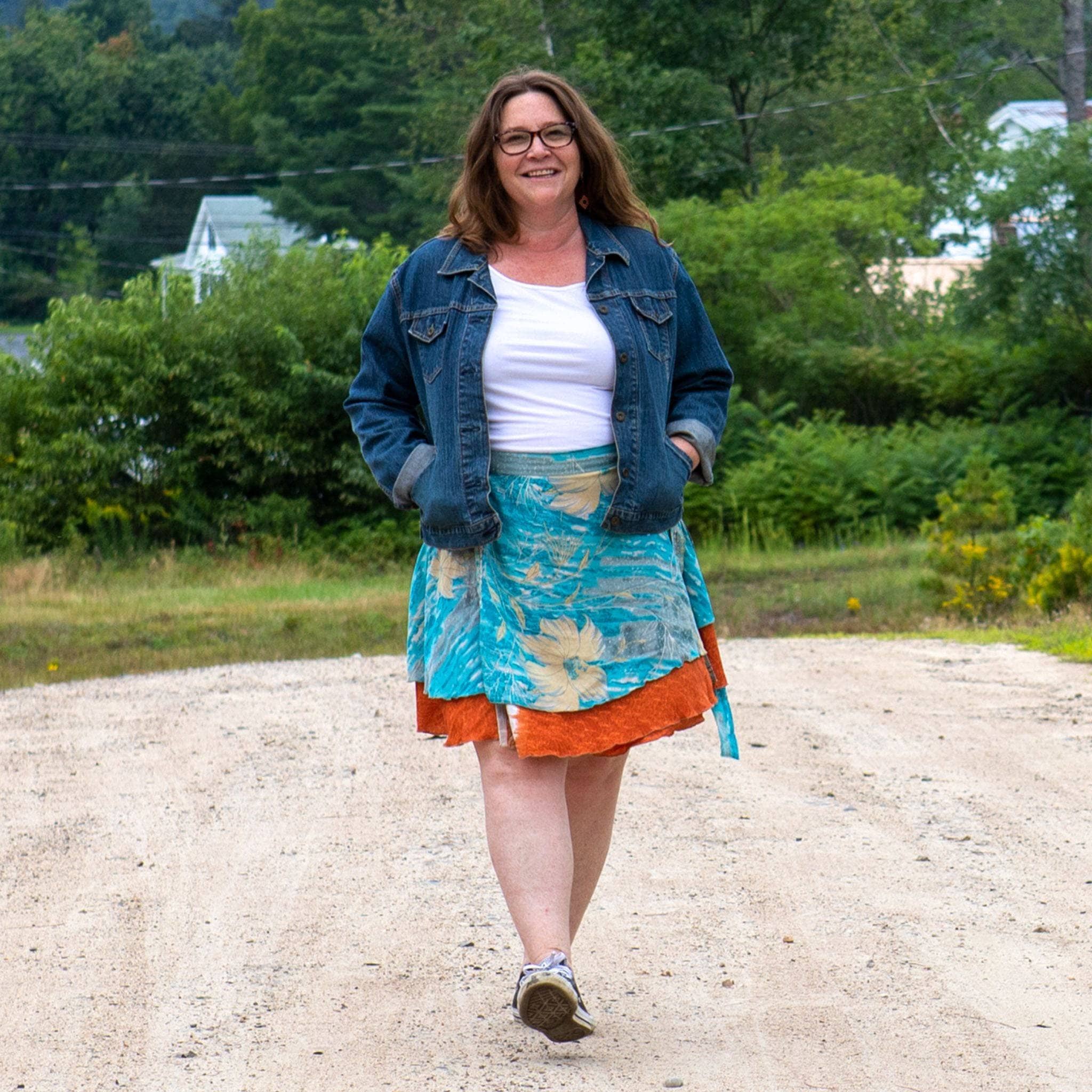 Knee-Length: "Mini" Sari Wrap Skirts
