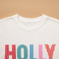 Christmas HOLLY JOLLY Gingham Patchwork Sweatshirt