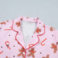 Christmas Gingerbread Top & Shorts Pajama Set
