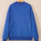 Solid Mock Neck Drop Shoulder Oversize Sweatshirt