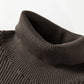 Solid Ribbed Knit Turtleneck Sleeveless Top