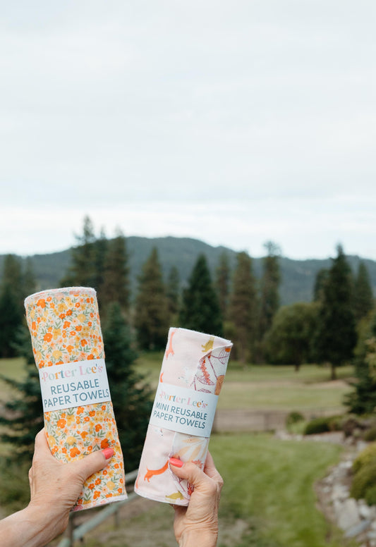 Reusable Paper Towels--Itsy Florals