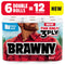 BRAWNY PICK-A-SIZE PAPER TOWELS, 6 DOUBLE ROLLS