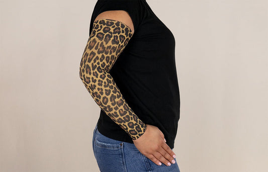 Leopard Gradient Compression Arm Sleeve