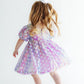 Periwinkle Heart Puff Sleeve Sequin Dress