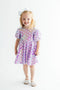 Periwinkle Heart Puff Sleeve Sequin Dress
