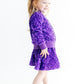 Purple Velvet Sequin Twirl Skort