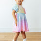 Ombre Puff Sleeve Sequin Dress