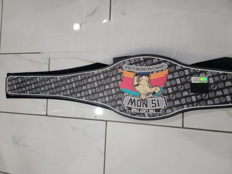 John Cena Farewell Tour 2025 San Antonio Autograped Spinner Championship Replica Title Belt