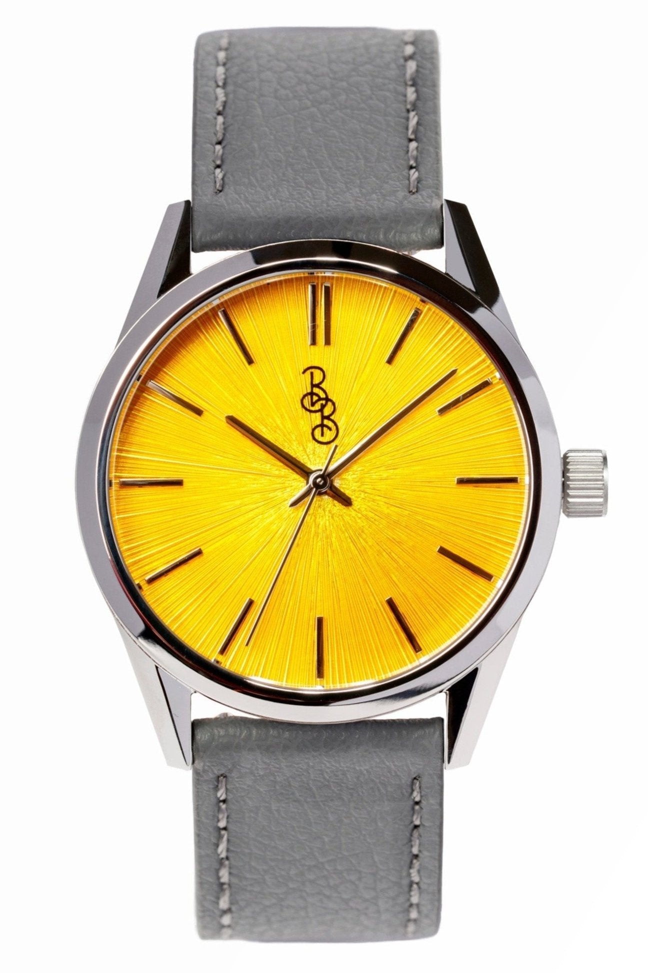 Montre à cadran jaune éclatant